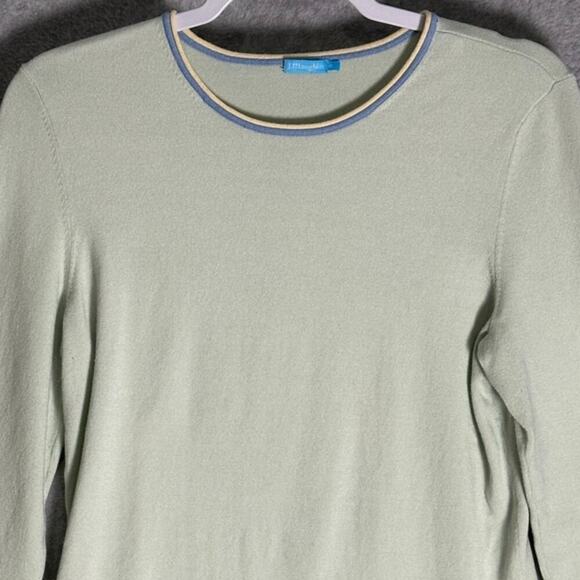 J McLaughlin Sz M Pullover Long Sleeve Sweater‎ Contrasting Trim Neckline Wrists - Picture 7 of 13